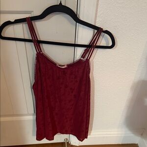 Elegant Red Floral Women's Top